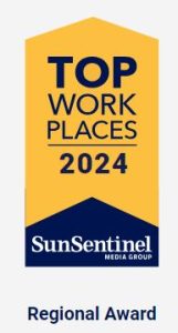 One Park Financial Honored with The Sun Sentinel's Top Workplaces Award for the 7th Time